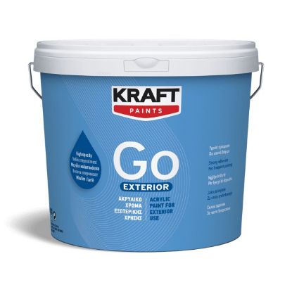 (ΠΡΟΣΦΟΡΑ) ΑΚΡΥΛΙΚΟ ΧΡΩΜΑ GO EXTERIOR ΛΕΥΚΟ MAT (9L) KRAFT