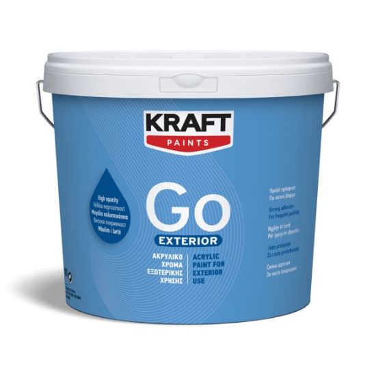 (ΠΡΟΣΦΟΡΑ) ΑΚΡΥΛΙΚΟ ΧΡΩΜΑ GO EXTERIOR ΛΕΥΚΟ MAT (9L) KRAFT