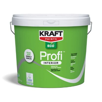 (ΠΡΟΣΦΟΡΑ) ΠΛΑΣΤΙΚΟ ΧΡΩΜΑ PROFI INTERIOR ECO ΛΕΥΚΟ ΜΑΤ (9L) KRAFT