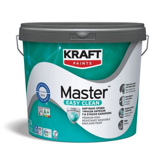 ΠΛΑΣΤΙΚΟ ΧΡΩΜΑ EASY CLEAN ΛΕΥΚΟ SEMI-MAT (10L) KRAFT