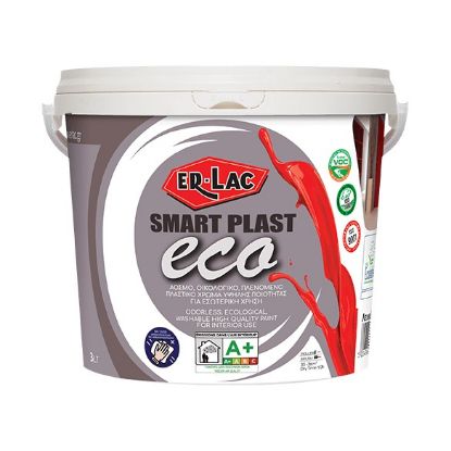 (ΠΡΟΣΦΟΡΑ) ΠΛΑΣΤΙΚΟ ΧΡΩΜΑ SMART PLAST ECO ΛΕΥΚΟ ΜΑΤ (3L) ER LAC