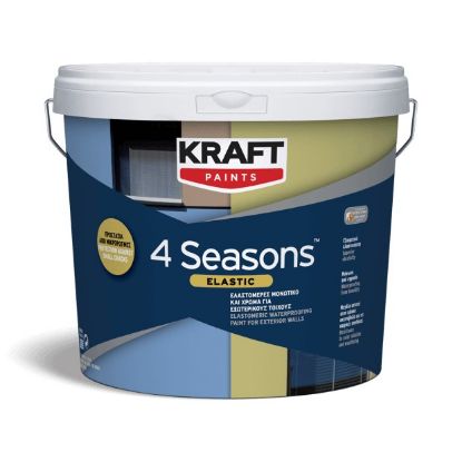 ΑΚΡΥΛΙΚΟ ΧΡΩΜΑ 4 SEASONS ELASTIC ΛΕΥΚΟ ΜΑΤ (10L) KRAFT