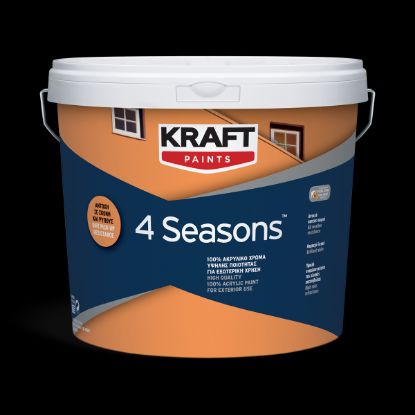 (ΠΡΟΣΦΟΡΑ) ΑΚΡΥΛΙΚΟ ΧΡΩΜΑ 4 SEASONS ΛΕΥΚΟ ΜΑΤ (10L) KRAFT
