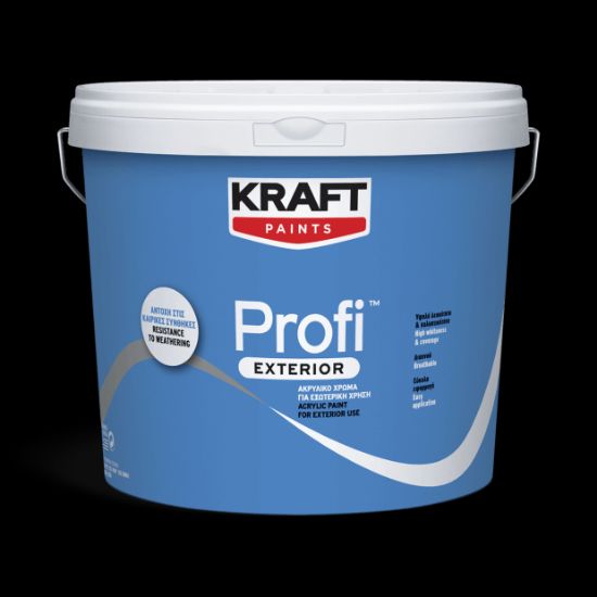 (ΠΡΟΣΦΟΡΑ) ΑΚΡΥΛΙΚΟ ΧΡΩΜΑ PROFI EXTERIOR ΛΕΥΚΟ ΜΑΤ (9L) KRAFT